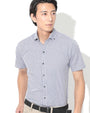 日本製 形態安定半袖スリムビジネスカジュアルボタンダウンチェックシャツ Designed by Bizfront in TOKYO