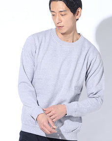 裏起毛シンプルクルーネックスウェットシャツトレーナー
