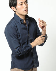 ２枚襟デザイン美シルエットシャツ