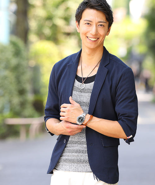 クールマックス素材ドライ加工7分袖サマージャケット