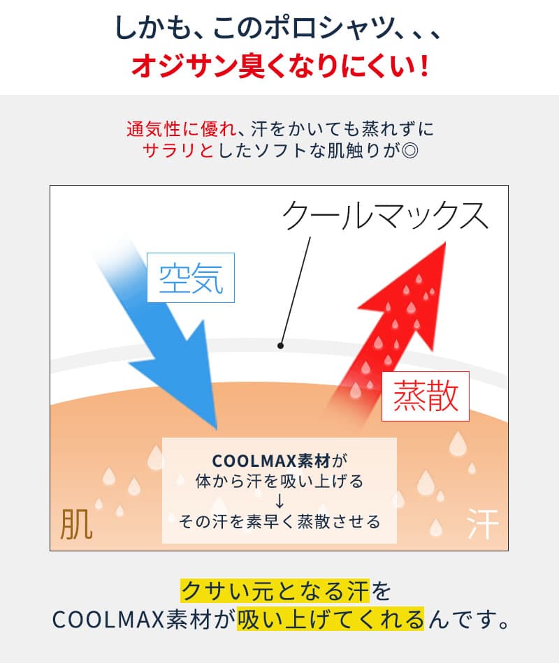 クールマックス素材ドライ加工アーガイル半袖・7分袖ポロシャツ