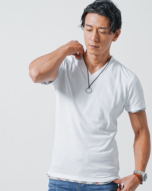 Tシャツ カットソー メンズ Vネック おしゃれ ブランド 人気 おすすめ