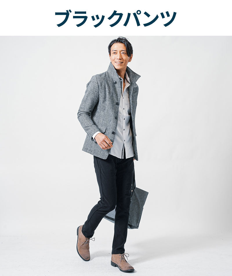 サーモライトチェック使い２枚襟前立てデザインボタンダウン長袖シャツ