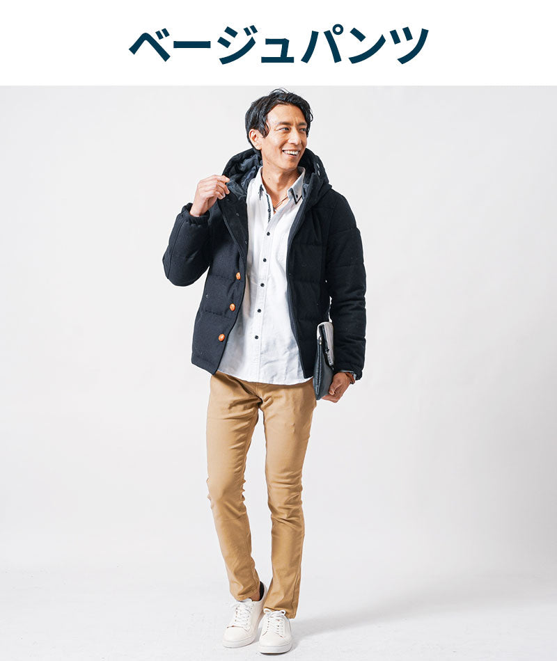 サーモライトチェック使い２枚襟前立てデザインボタンダウン長袖シャツ