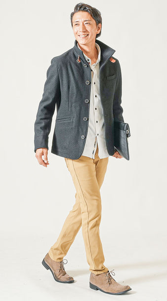 40代メンズにおすすめのハーフコートのコーデ