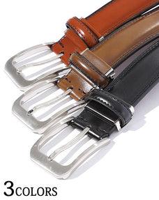 イタリア製牛革プレーンフェザーベルト Biz