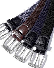 ストレッチ編み込みメッシュゴムベルト Biz