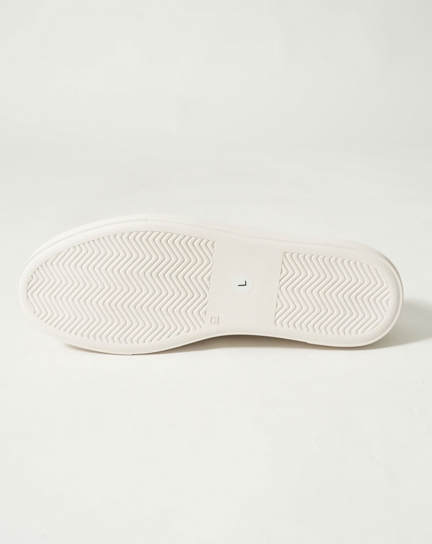 PUレザーイントレチャート編みスリッポンスニーカー