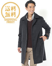 グレンチェックウールメルトンコート