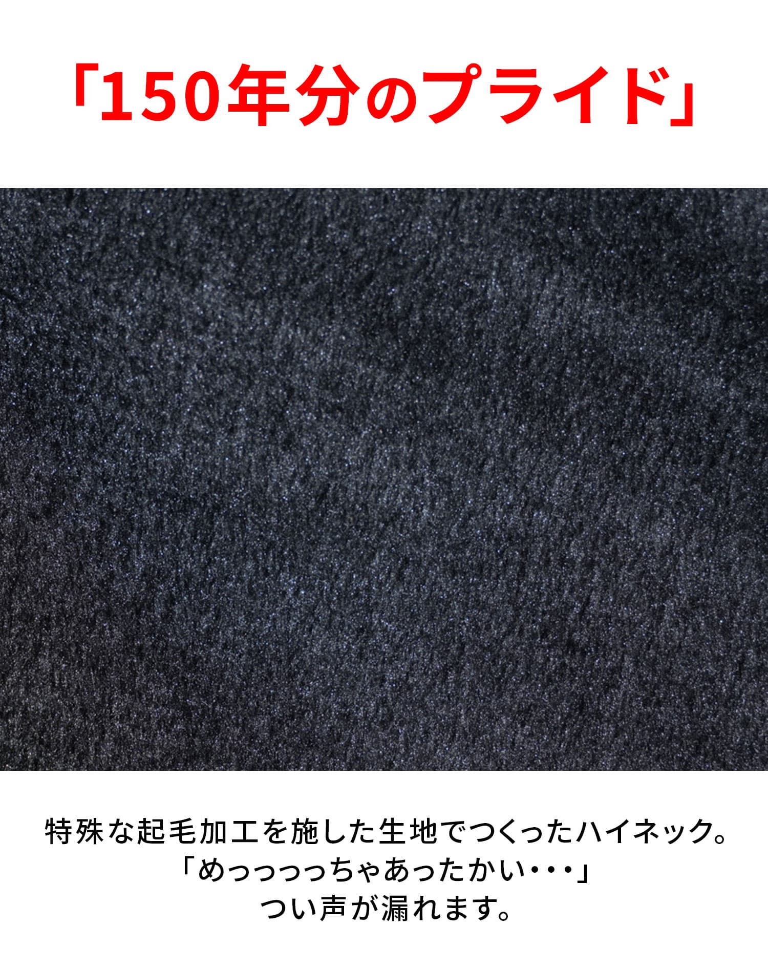 日本製厚手ボンバーヒート裏起毛素材モックネック長袖Tシャツ