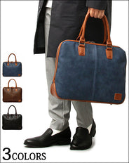 ムラPUレザーブリーフケースバッグ