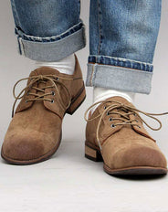 レースアップPUレザーバブーシュ