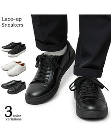 PUレザーレーススニーカー