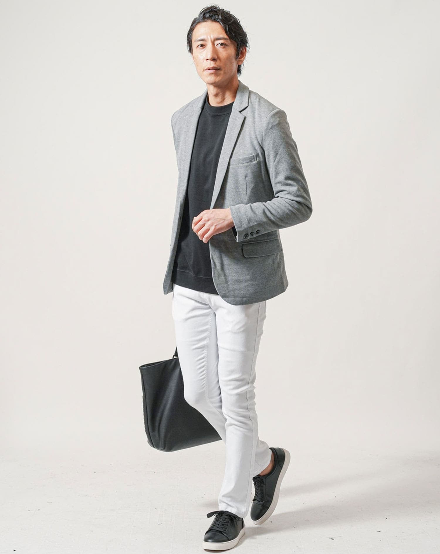 スプリットレザーレースアップスニーカー