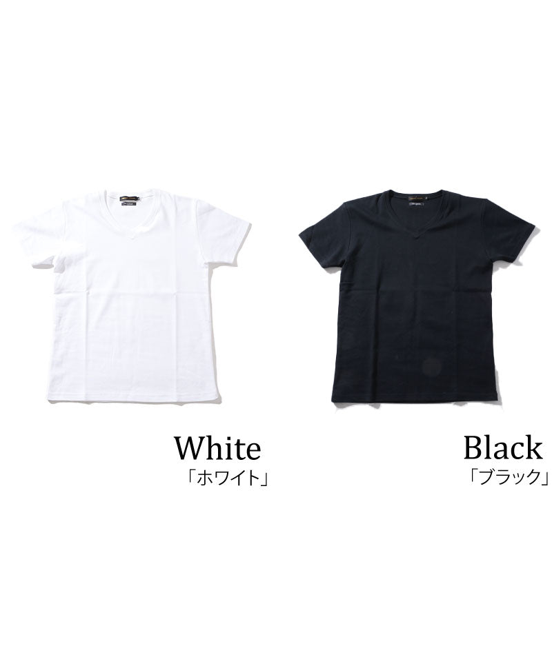 日本製 Tシャツ カットソー メンズ Vネック 綿100% 透けない おしゃれ