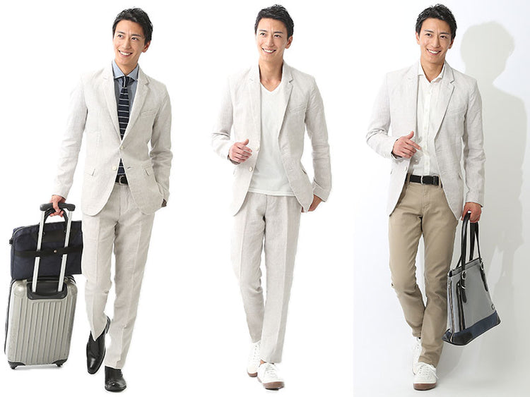 日本製 プレミアム麻100%杢調テーラードジャケット Designed by Bizfront in TOKYO