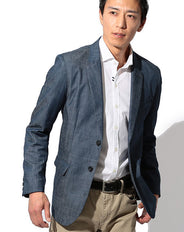 日本製 プレミアムストレッチデニムテーラードジャケット Designed by Bizfront in TOKYO