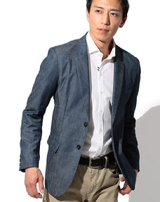 プレミアムストレッチデニムテーラードジャケット 日本製