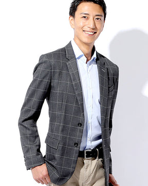 プレミアムストレッチウィンドウペンテーラードジャケット 日本製