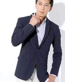 プレミアムストレッチエバレットダイアモンドトリコットテーラードジャケット 日本製