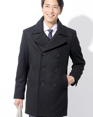 日本製 プレミアムダブルブレストピーコート Biz