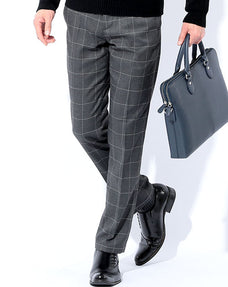 プレミアムストレッチウィンドウペンチェックパンツ日本製