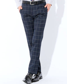 プレミアムストレッチウィンドウペンチェックパンツ日本製