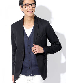 プレミアムウール100%無地テーラードジャケット 日本製
