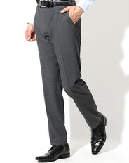 バーズアイウール混スタイリッシュスラックス Biz