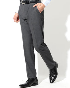 バーズアイウール混スタイリッシュスラックス