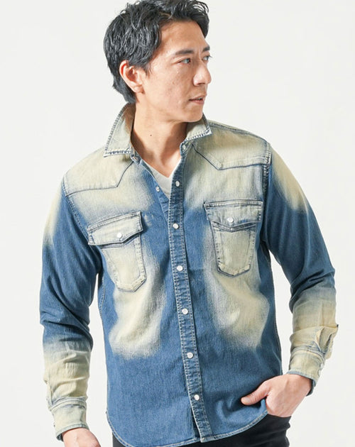 メンズにおすすめのレトロヴィンテージ風デニムシャツ