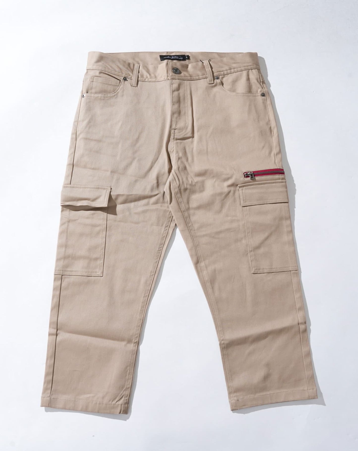 サイドジップストレッチスキニーチノカーゴクロップドパンツ
