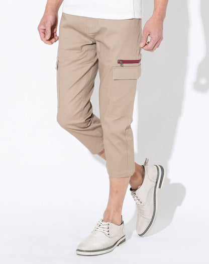 サイドジップストレッチスキニーチノカーゴクロップドパンツ