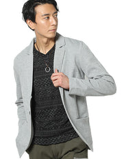 クールマックス素材長袖テーラードジャケット