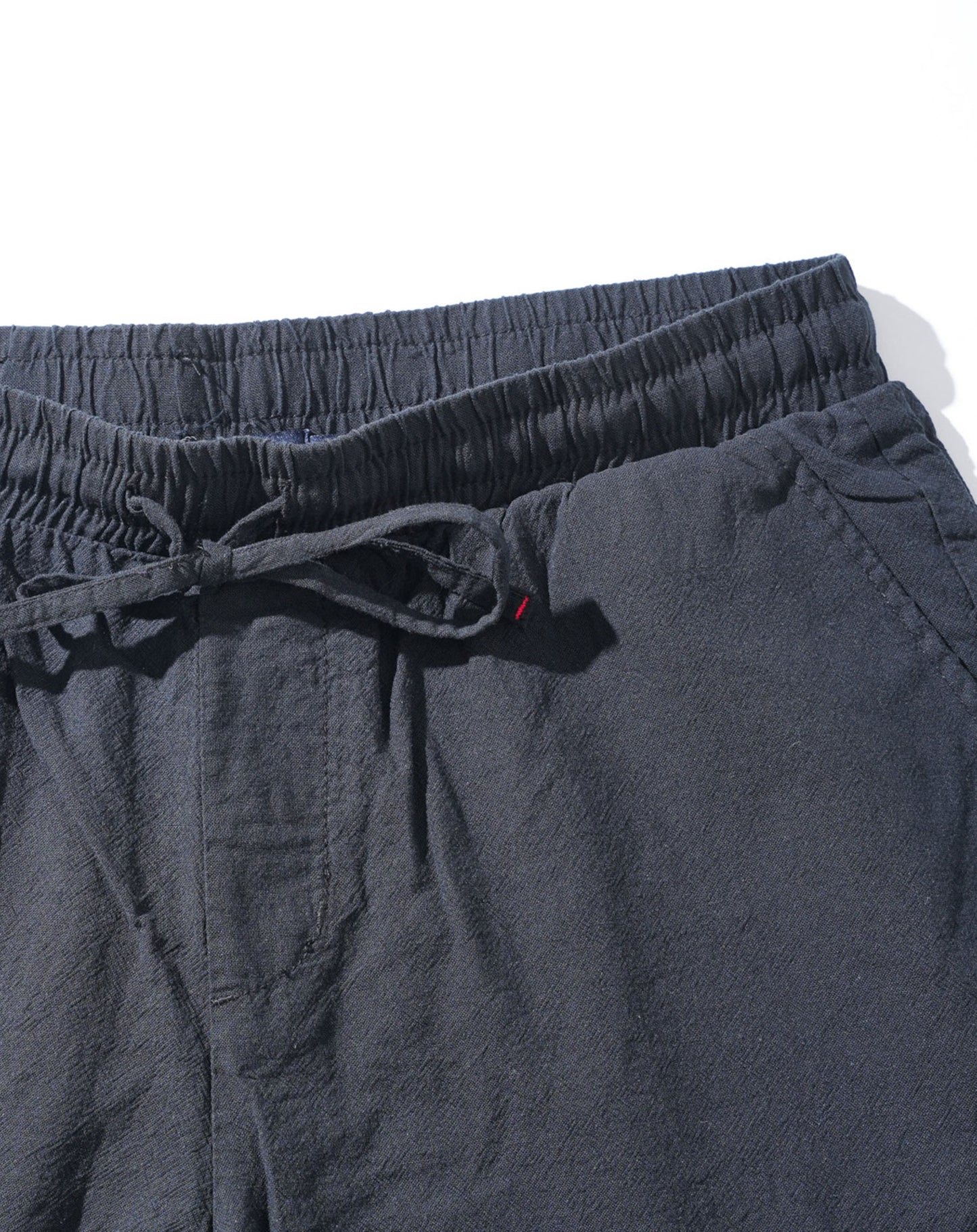 綿麻素材ストレッチイージハーフパンツ