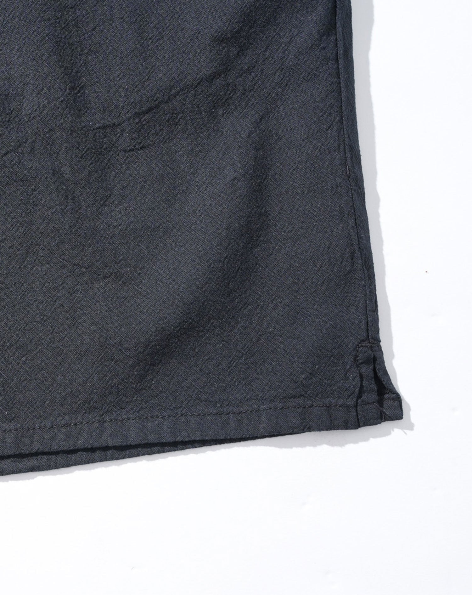 綿麻素材ストレッチイージハーフパンツ