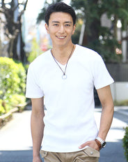 ランダムテレコ制菌加工半袖Tシャツ