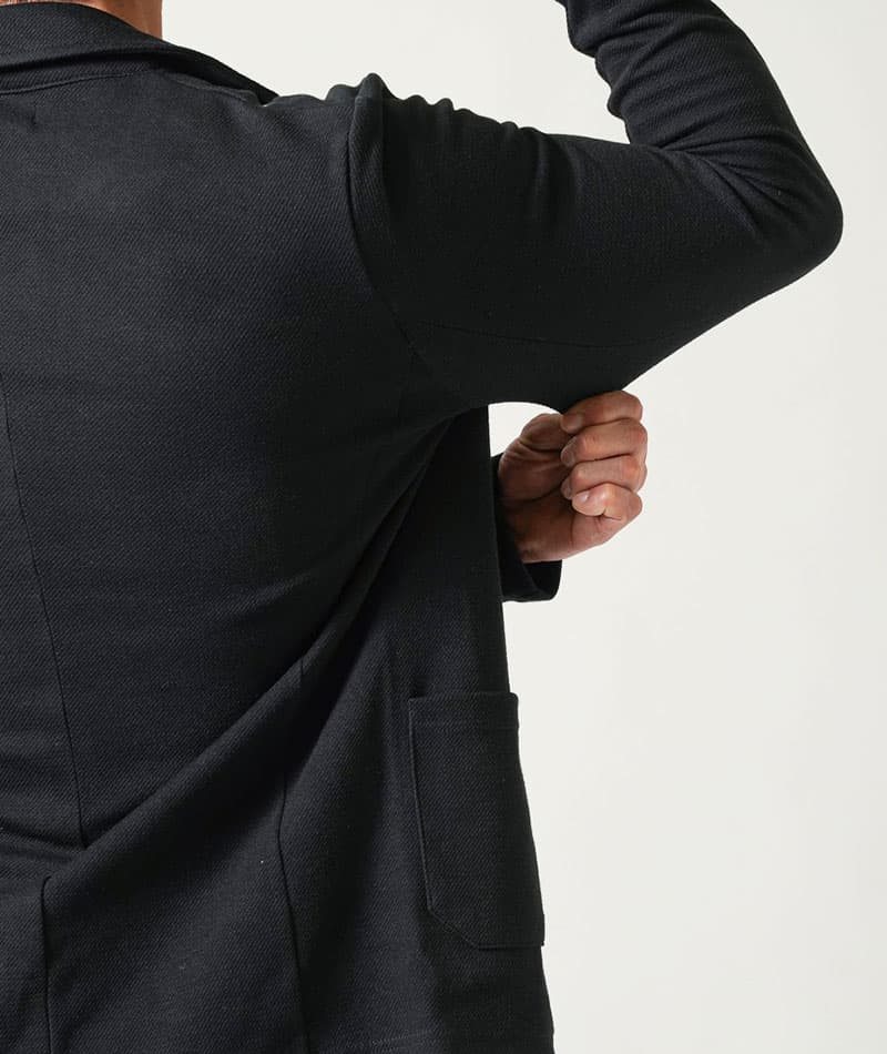 カルゼ織り美シルエット長袖テーラードジャケット