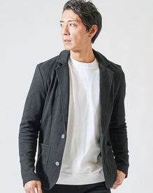 カルゼ織り美シルエット長袖テーラードジャケット