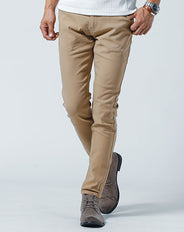 スーパーストレッチ素材スキニーテーパードカラーチノ・デニムパンツ