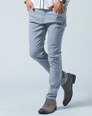 スーパーストレッチ素材スキニーテーパードカラーチノ・デニムパンツ