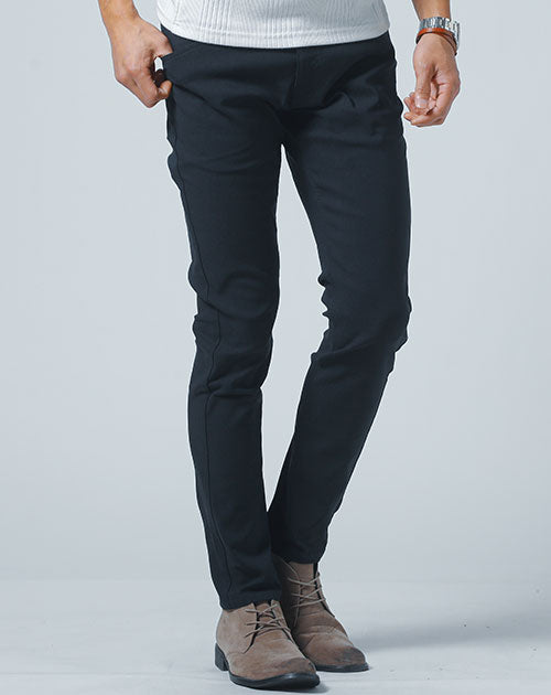 スーパーストレッチ素材スキニーテーパードカラーチノパンツ・デニムパンツ