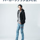 スキニーテーパードストレッチデニムカーゴパンツ