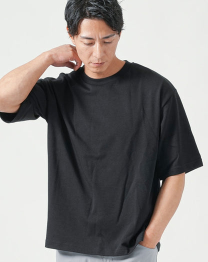接触冷感ゆったり半袖UネックTシャツ