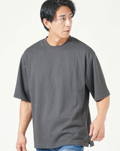 接触冷感ゆったり半袖UネックTシャツ