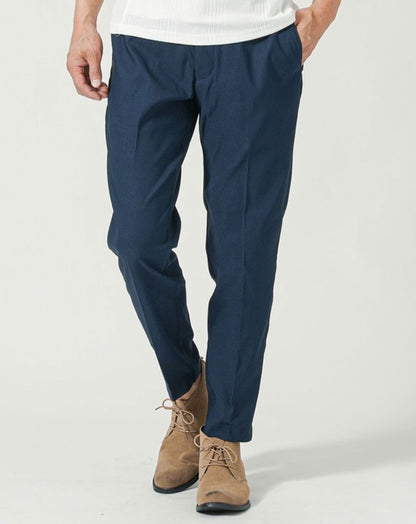 接触冷感素材スーパーストレッチテーパードイージーチノパンツ