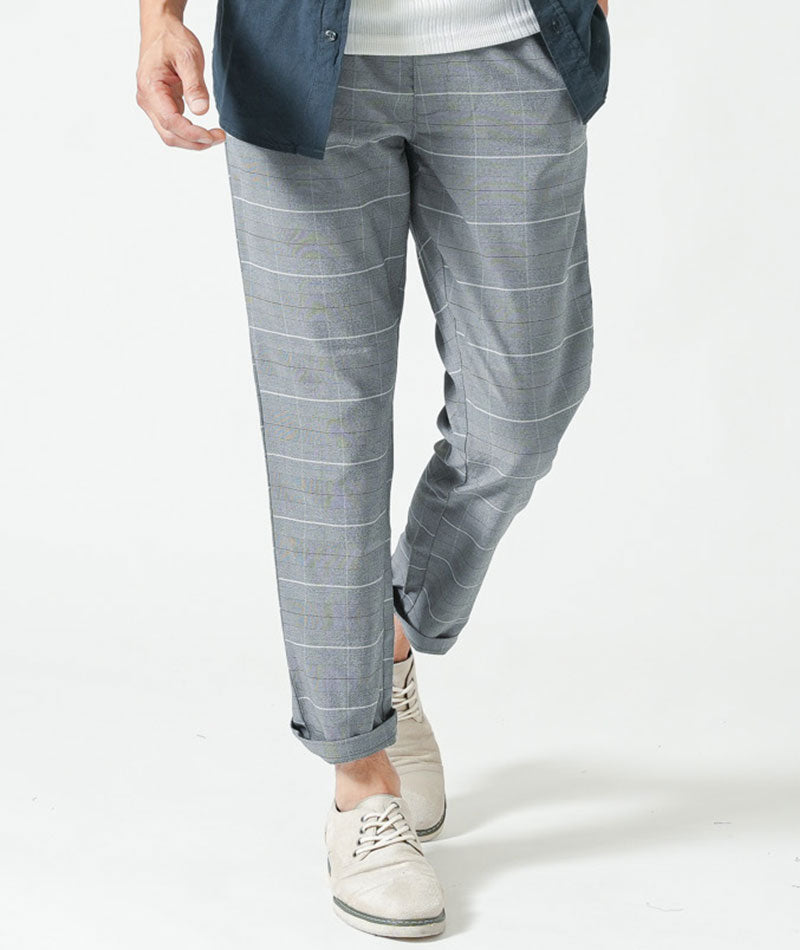 接触冷感スキニーストレッチスラックスアンクルパンツ