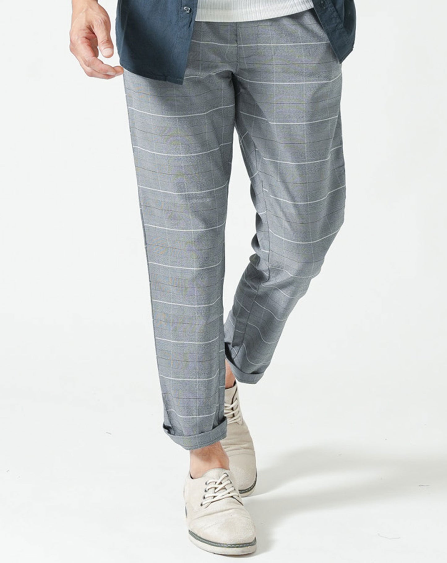 接触冷感スキニーストレッチスラックスアンクルパンツ