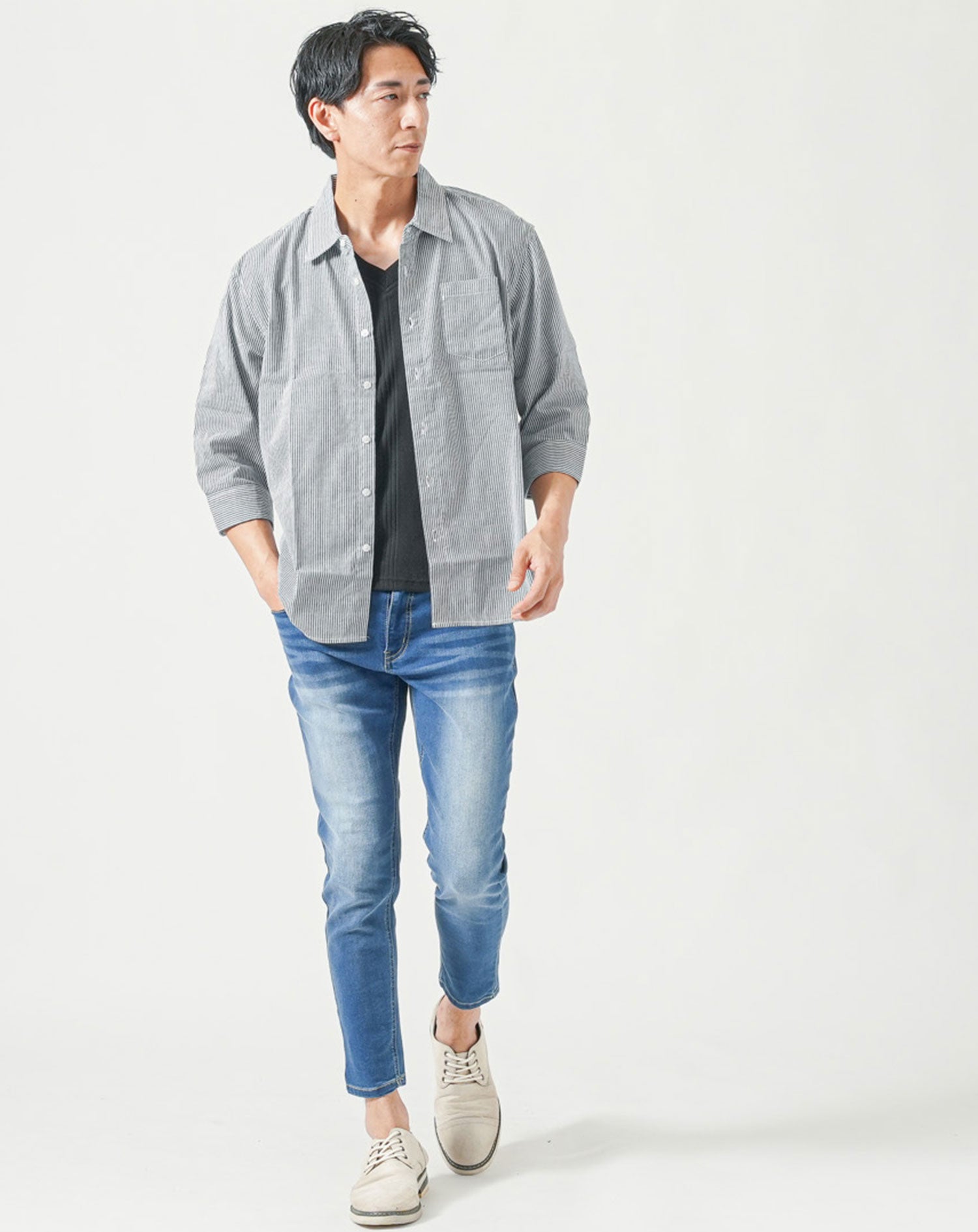 メンスファッション ABAHOUSE GRAY ブルゾン アウター 「セットアップ対応」ポンチ