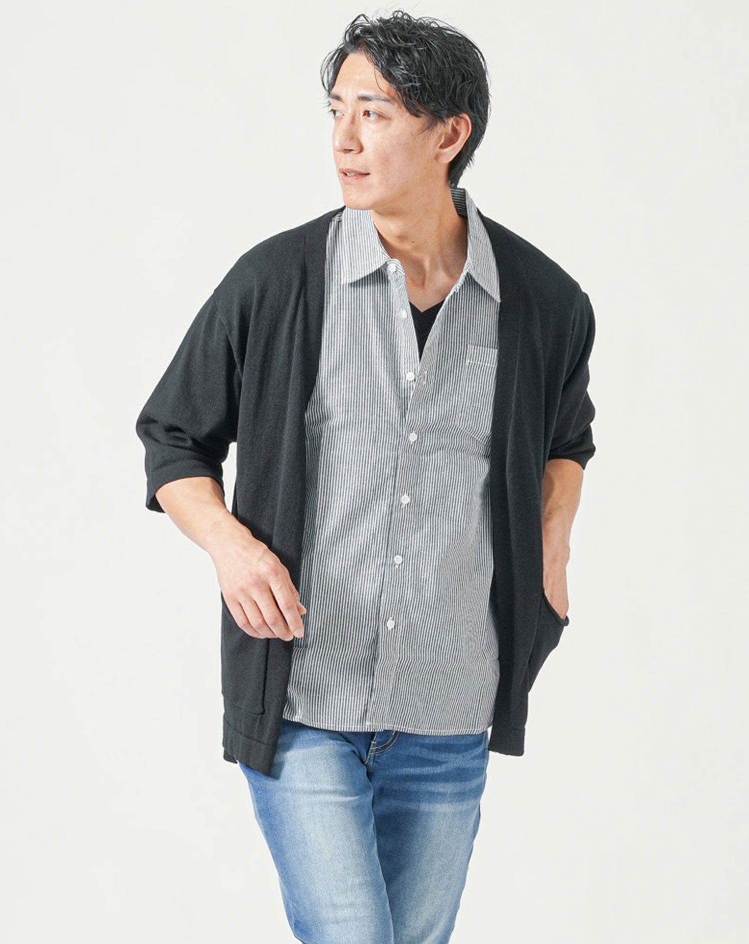 メンスファッション ABAHOUSE GRAY ブルゾン アウター 「セットアップ対応」ポンチ